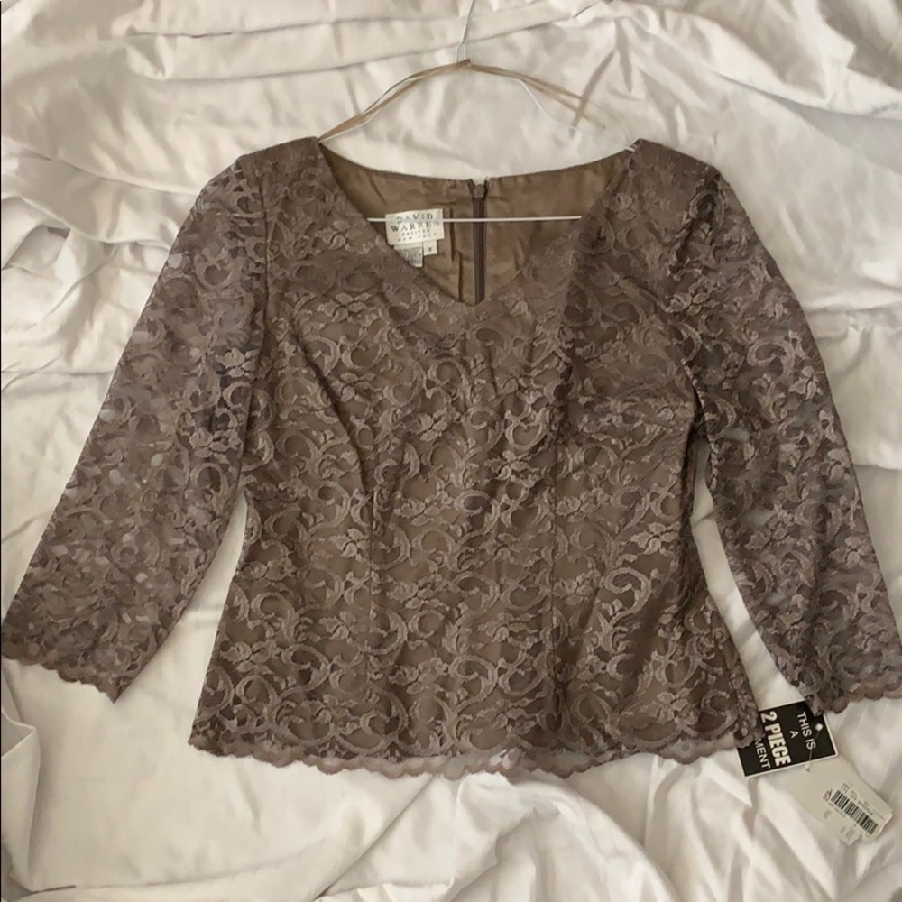 David Warren Lace Blouse